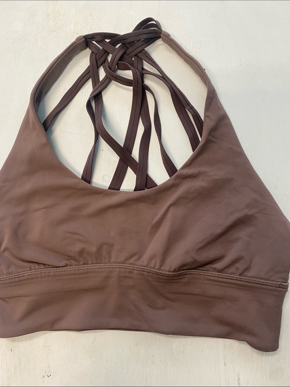 lululemon athletica Brown Strappy Back Sports Top